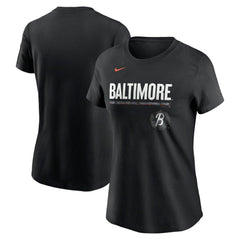 Baltimore Orioles Nike Women's City Connect Wordmark T-Shirt - Black - Nike Sale