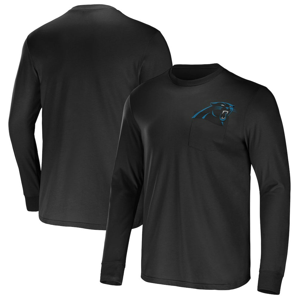 Fanatics Carolina Panthers NFL x Darius Rucker Collection Team Long Sleeve Pocket T-Shirt Black