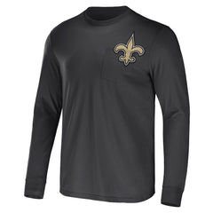 Fanatics New Orleans Saints NFL x Darius Rucker Collection Team Long Sleeve Pocket T-Shirt Black