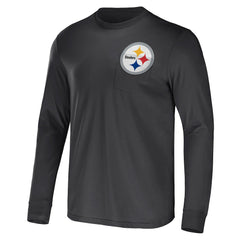 Fanatics Pittsburgh Steelers NFL x Darius Rucker Collection Team Long Sleeve Pocket T-Shirt Black
