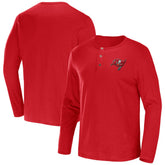 Fanatics Tampa Bay Buccaneers NFL x Darius Rucker Collection Slub Jersey Henley Long Sleeve T-Shirt Red