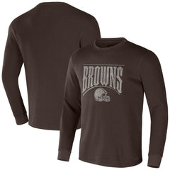 Fanatics Cleveland Browns NFL x Darius Rucker Collection Long Sleeve Thermal T-Shirt Brown