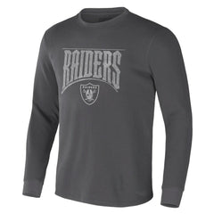 Fanatics Las Vegas Raiders NFL x Darius Rucker Collection Long Sleeve Thermal T-Shirt Charcoal