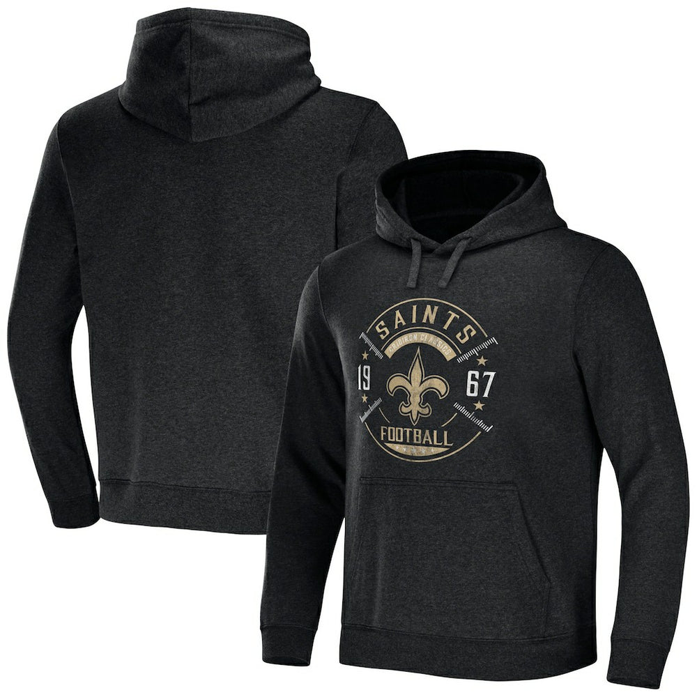 Fanatics New Orleans Saints NFL x Darius Rucker Collection Radar Pullover Hoodie Heather Charcoal