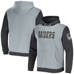Fanatics Las Vegas Raiders NFL x Darius Rucker Collection Colorblock Pullover Hoodie Gray/Charcoal