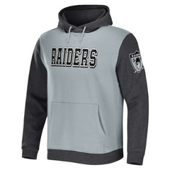 Fanatics Las Vegas Raiders NFL x Darius Rucker Collection Colorblock Pullover Hoodie Gray/Charcoal