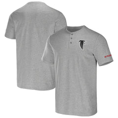Fanatics Atlanta Falcons NFL x Darius Rucker Collection Henley T-Shirt Heather Gray