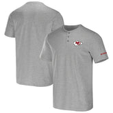 Fanatics Kansas City Chiefs NFL x Darius Rucker Collection Henley T-Shirt Heather Gray