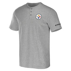 Fanatics Pittsburgh Steelers NFL x Darius Rucker Collection Henley T-Shirt Heather Gray