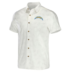 Fanatics Los Angeles Chargers NFL x Darius Rucker Collection Woven Button-Up T-Shirt White