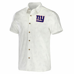 Fanatics New York Giants NFL x Darius Rucker Collection Woven Button-Up T-Shirt White