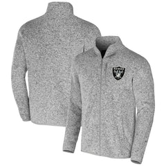Fanatics Las Vegas Raiders NFL x Darius Rucker Collection Fleece Full-Zip Jacket Heather Gray