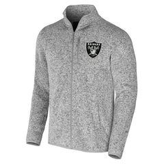 Fanatics Las Vegas Raiders NFL x Darius Rucker Collection Fleece Full-Zip Jacket Heather Gray