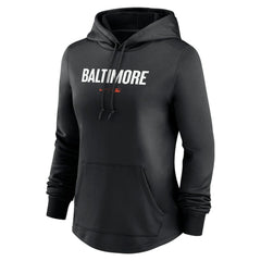Baltimore Orioles Nike Women's City Connect Pregame Performance Pullover Hoodie - Black - Nike Lifestyle