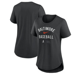 Baltimore Orioles Nike Women's City Connect Tri-Blend T-Shirt - Black - Nike Sale