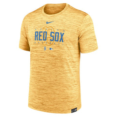 Boston Red Sox Nike City Connect Velocity Practice Performance T-Shirt - Gold - Nike Sale