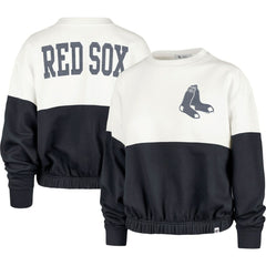 Boston Red Sox '47 Women's Take Two Bonita Pullover Sweatshirt - White/Navy - 47 brand Online