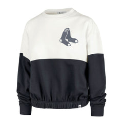 Boston Red Sox '47 Women's Take Two Bonita Pullover Sweatshirt - White/Navy - 47 brand Online