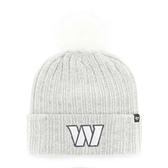 47 brand Washington Commanders '47 Women's Koda Cuffed Knit Hat with Pom Gray