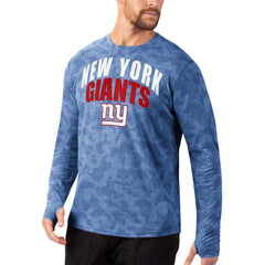 New York Giants MSX by Michael Strahan Performance Camo Long Sleeve T-Shirt Royal