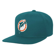 Mitchell & Ness Miami Dolphins Youth Gridiron Classics Ground Snapback Hat Aqua