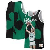 Larry Bird Boston Celtics Sublimated Player Tank Top Kelly Green/Black | Mitchell & Ness Lifestyle