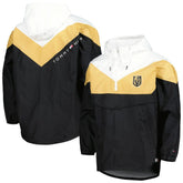 Vegas Golden Knights Tommy Hilfiger Women's Staci Half-Zip Windbreaker Jacket - Black/Gold - NHL 4897619
