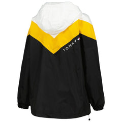 Pittsburgh Penguins Tommy Hilfiger Women's Staci Half-Zip Windbreaker Jacket - Black/Gold - NHL 4897625