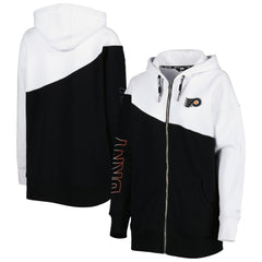 Philadelphia Flyers DKNY Sport Women's Gina Full-Zip Hoodie - Black/White - NHL 4897695