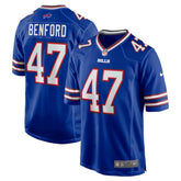 Nike Christian Benford Buffalo Bills Game Jersey Royal