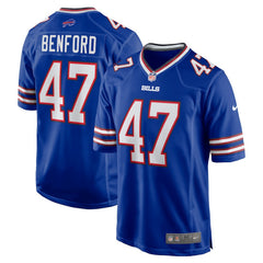 Nike Christian Benford Buffalo Bills Game Jersey Royal