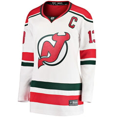 Nico Hischier New Jersey Devils Fanatics Women's Alternate Breakaway Jersey - White - NHL 4900871