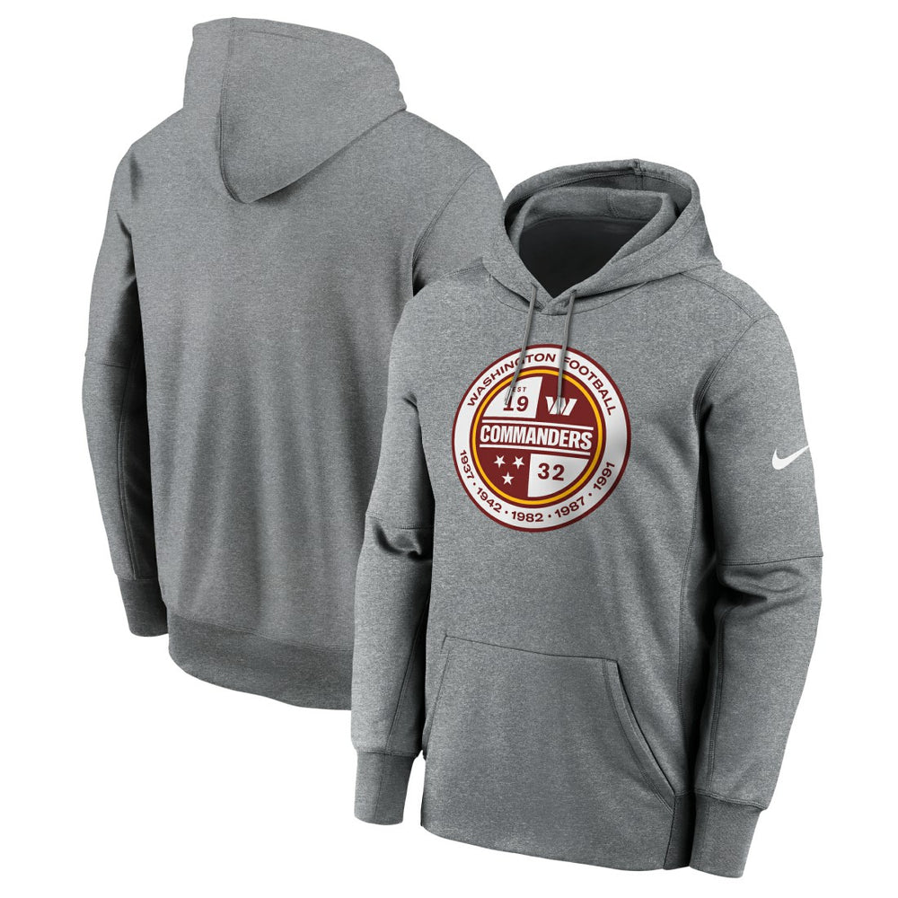 Nike Washington Commanders Performance Pullover Hoodie Heathered Gray