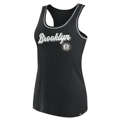 Brooklyn Nets Women's Wordmark Logo Racerback Tank Top Black | Fanatics online