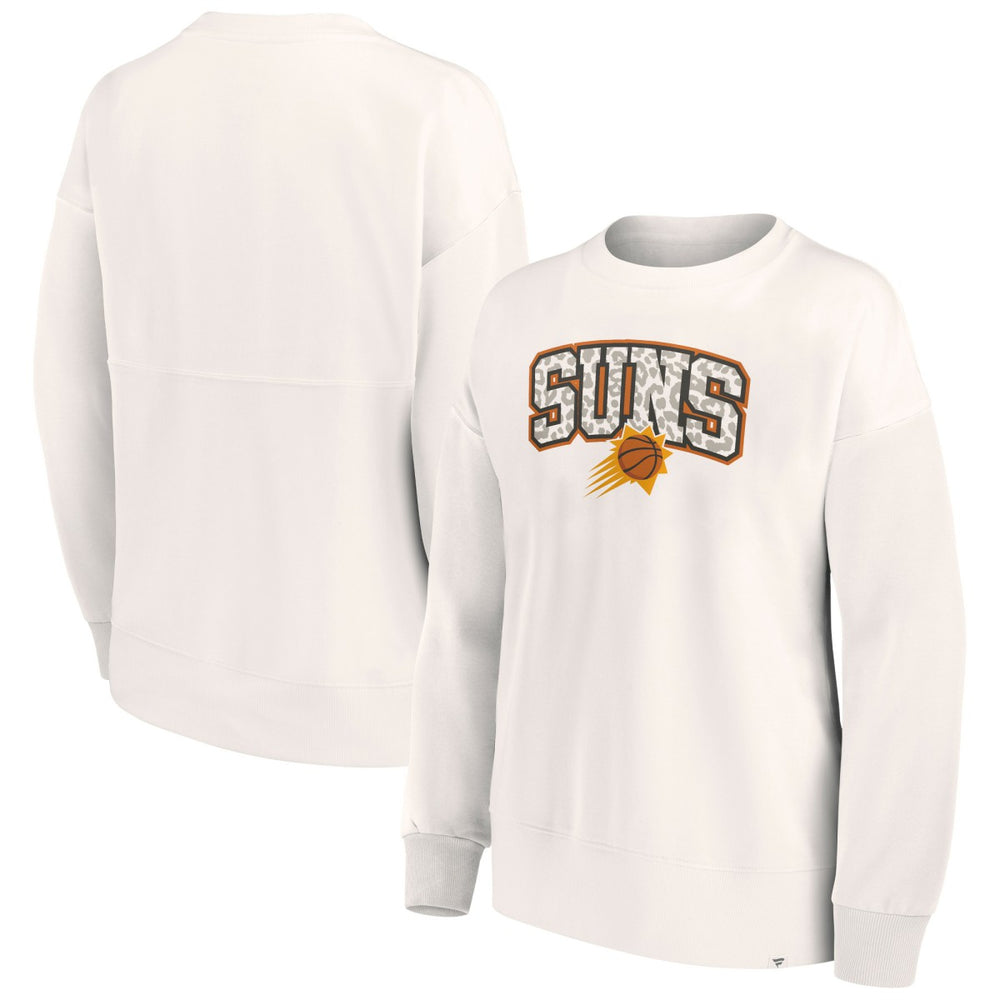 Phoenix Suns Women's Tonal Leopard Pullover Sweatshirt White | Fanatics discount