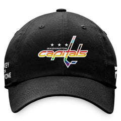 Washington Capitals Fanatics Team Logo Pride Adjustable Hat - Black - NHL 4905368