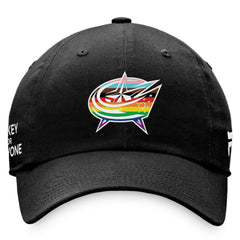 Columbus Blue Jackets Fanatics Team Logo Pride Adjustable Hat - Black - NHL 4905370
