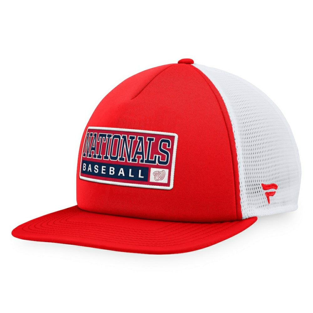 Washington Nationals Majestic Foam Trucker Snapback Hat - Red/White - MLB Sale