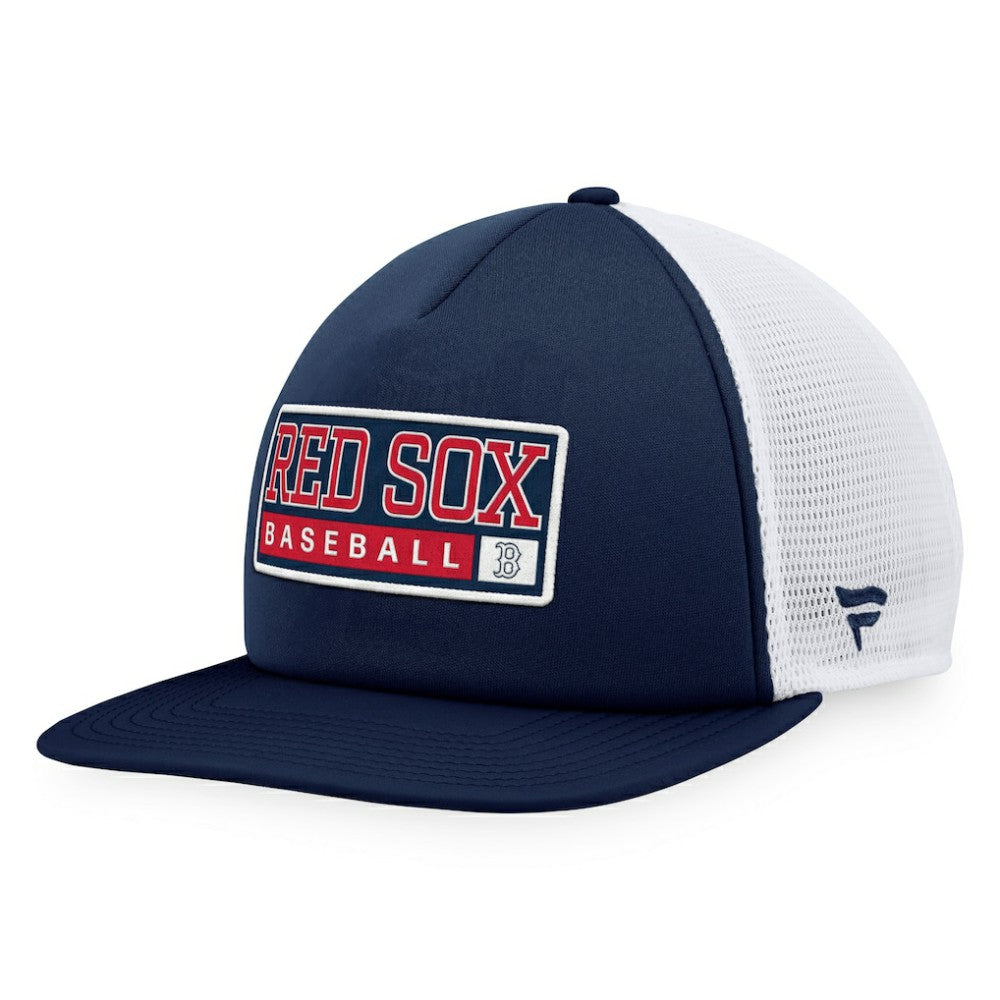 Boston Red Sox Majestic Foam Trucker Snapback Hat - Navy/White - MLB Online