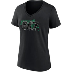 Boston Celtics Women's Hometown Collection 617 V-Neck T-Shirt Black | Fanatics online