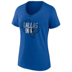 Dallas Mavericks Women's Hometown Collection All In V-Neck T-Shirt for sale Blue | Fanatics Lifestyle