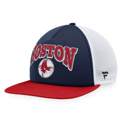 Boston Red Sox Fanatics Heritage Foam Front Trucker Snapback Hat - Navy/Red - Fanatics Sale