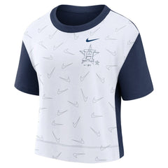 Houston Astros Nike Women's Line Up High Hip Fashion T-Shirt - Navy/White - Nike Sale