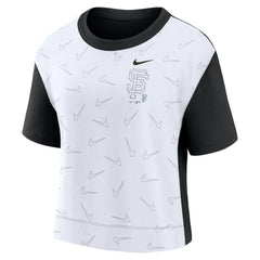 San Francisco Giants Nike Women's Line Up High Hip Fashion T-Shirt - Black/White - Nike Sale
