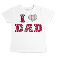 Cincinnati Reds Tiny Turnip Youth I Love Dad T-Shirt - White - MLB on Sale