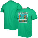 Randall Cunningham & Reggie White Philadelphia Eagles Homage Unisex NFL Jam Retired Tri-Blend T-Shirt Heather Kelly Green