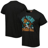 Tyreek Hill Miami Dolphins Homage Unisex Caricature Player Tri-Blend T-Shirt Heather Black