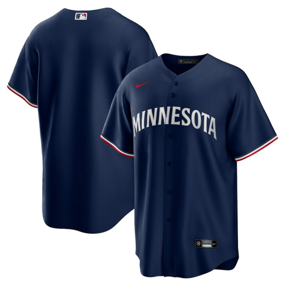 Minnesota Twins Nike Alternate Replica Team Logo Jersey - Navy - Nike on Sale