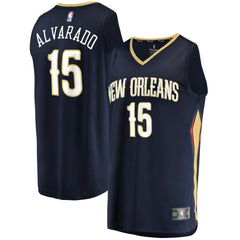 Jose Alvarado New Orleans Pelicans Fast Break Replica Jersey Icon Edition Navy | Fanatics Lifestyle