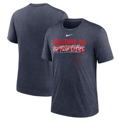 Minnesota Twins Nike Home Spin Tri-Blend T-Shirt - Heather Navy - Nike Discount